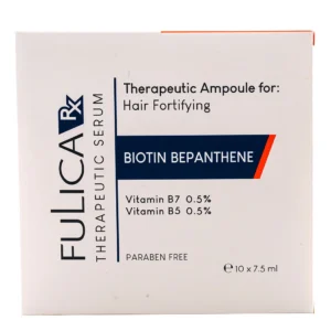 سرم مو ضد ریزش فولیکا آر ایکس مدل Biotin Bepanthene حاوی 10 عدد ویال